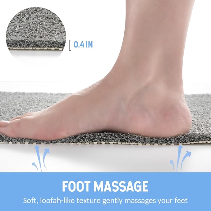 Non-Slip Bathtub Mat, Anti Slip Shower Mat, Fast Drying Bathtub Mats, Foot - Image 5