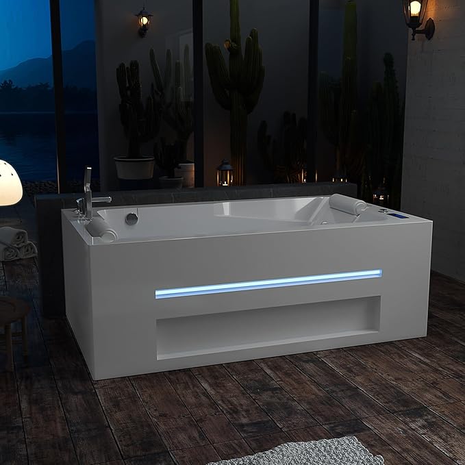 Empava PRO Series Jetted Tub, Luxury 56-Jet Whirlpool Bathtub | Ozone - Image 2