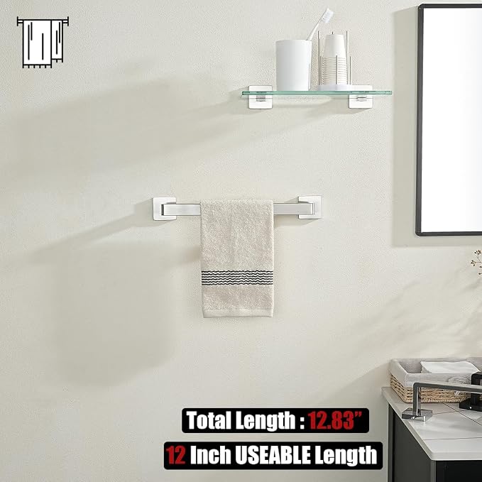 JQK Brushed Towel Bar, Rounded Edges 18.41 Inch Towel Rack, 304 Stainless Steel - Image 5