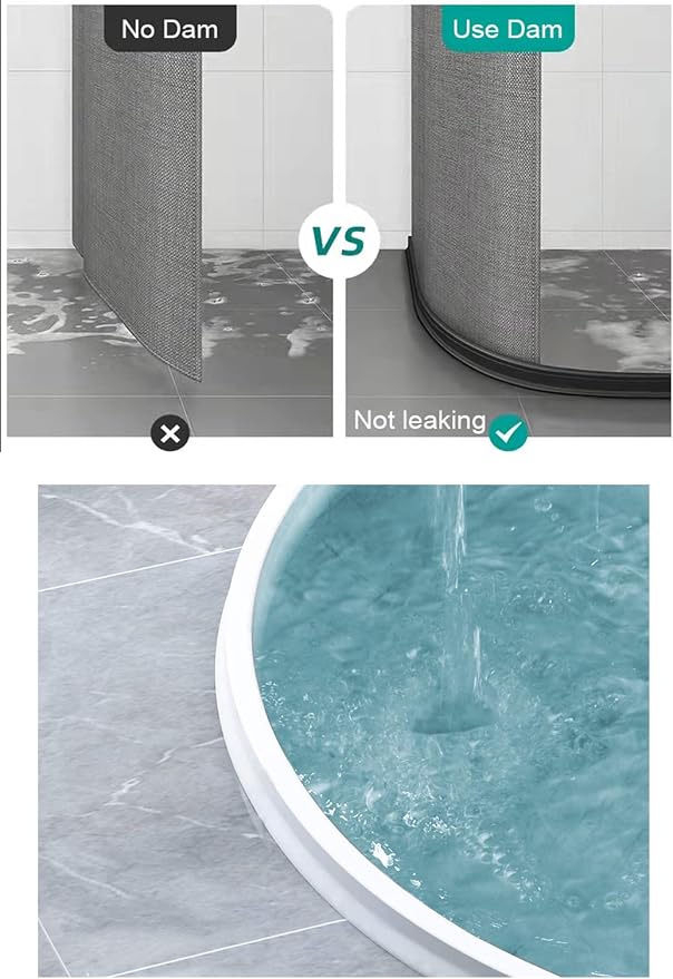 3.5" High Collapsible Shower Threshold Water Dam 39"Shower Water Splash Guard - Image 3