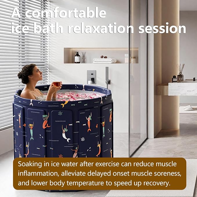 Portable Bath Tub for Adult, Foldable Soaking Bathtub for Hot SPA&Ice Bath - Image 8