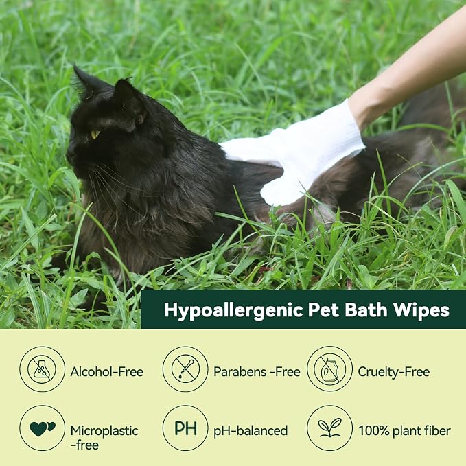 ECO PET Glove Wipes – Dog & Cat Cleaning Gloves Wipe | Bath Wipes - Image 8