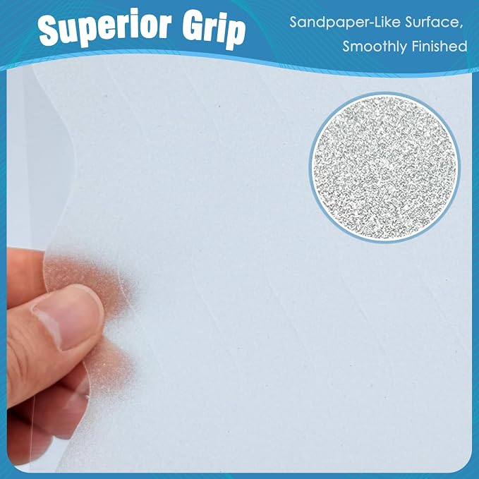 S&X 24 Pcs Anti Slip Shower Stickers, Invisible Clear High Traction Bathtub - Image 2