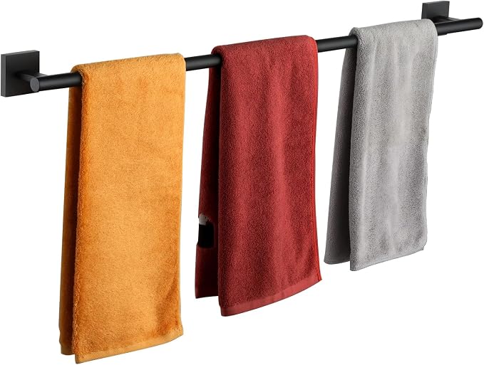 KOKOSIRI 36'' Towel Rails Bathroom Towel Bars Matte Black 36 Inch Bath Towel by KOKOSIRI