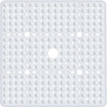 Large White Square Shower Mat Non Slip 27 x 27 Inch, Soft Bath Mat Bathtub Mat by NaolotureHome