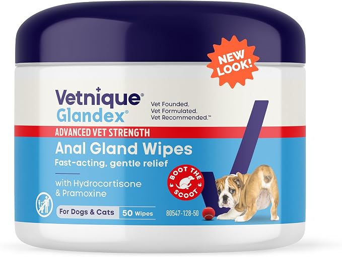 Vetnique Glandex Medicated Dog Butt Wipes or Spray by VetniqueLabs