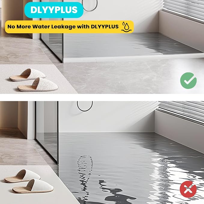 67'' Collapsible Shower Threshold Water Dam Shower Barrier Keeps Water Inside - Image 10