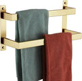 KOKOSIRI 16'' Towel Bars Bathroom 2-Tiers Ladder Brushed Gold Towel Rails Towel by KOKOSIRI