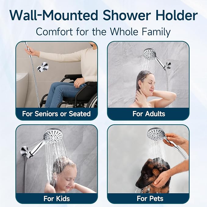 BRIGHT SHOWERS Handheld Shower Head Holder - Image 7