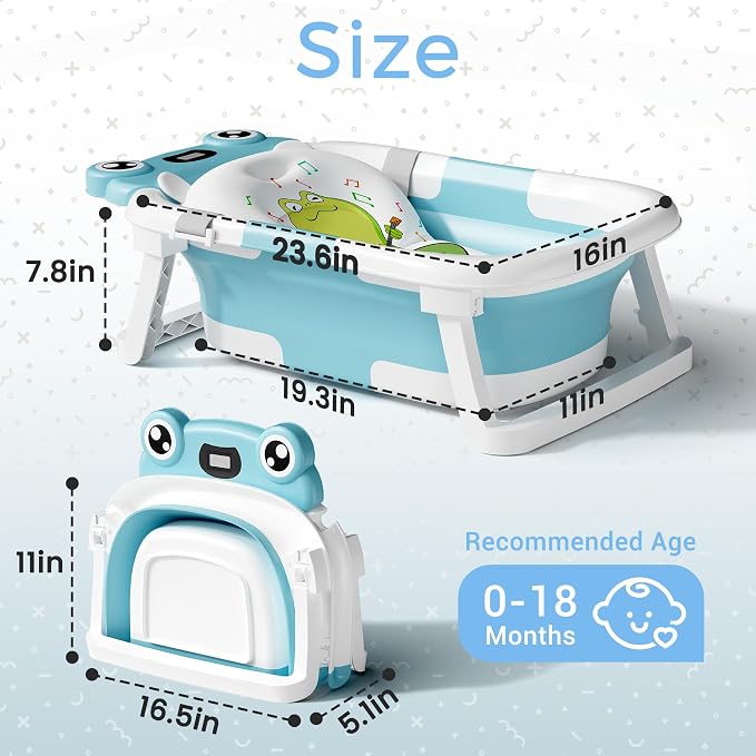 Baby Bathtub, Collapsible Newborn Bathtub - Image 2