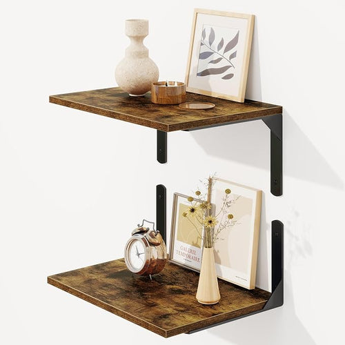 16" W x 12" D Floating Shelves for Wall, 12 Inch Deep Floating Shelf by FunMemories