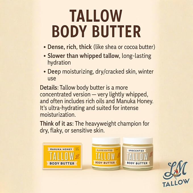 Manuka Honey + Rosehip Tallow 2oz Body Butter - Image 4
