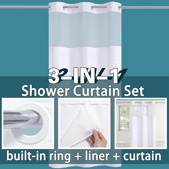 Conbo Mio Stall No Hook Shower Curtain - Image 3