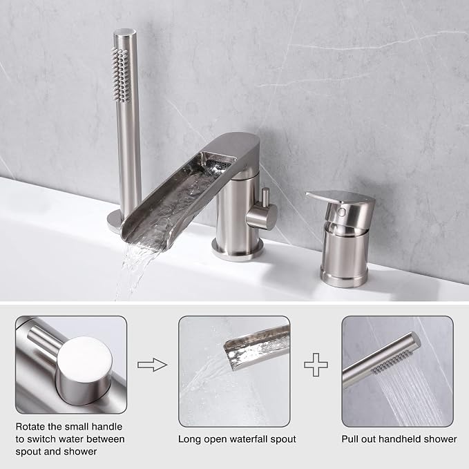 TapLong Waterfall Roman Tub Faucet - Image 3