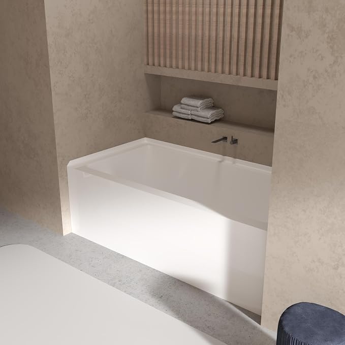 Acrylic Skirted Drop-In Bathtubs 60×30 Inch – Right Hand Drain & Overflow - Image 6