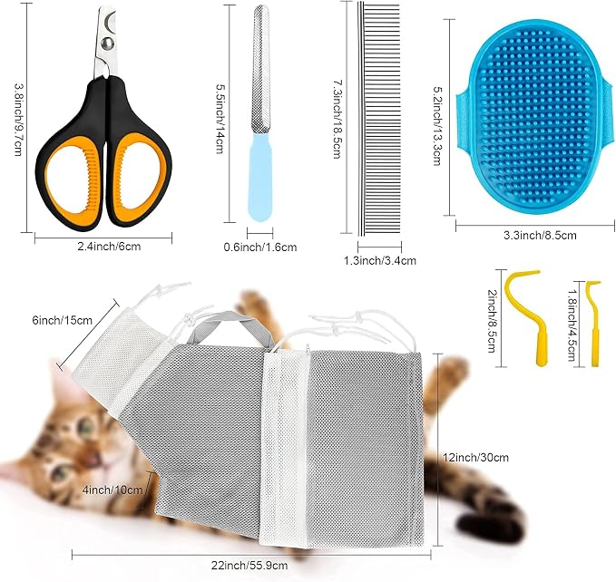 Cat Bag for Bathing 8 PCS Set - Image 7