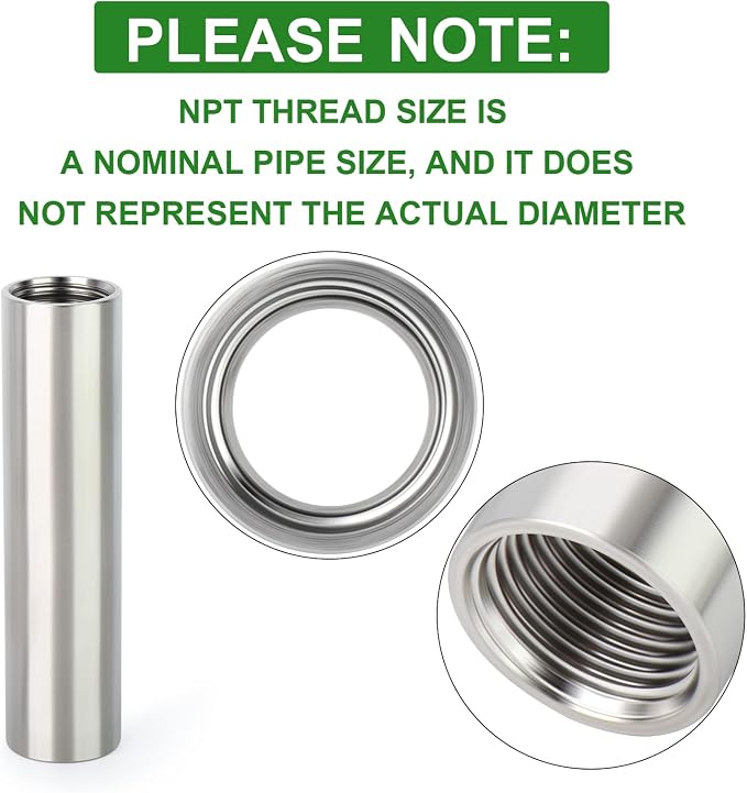 TAISHER 2PCS Stainless Steel Pipe Fittings - Image 3