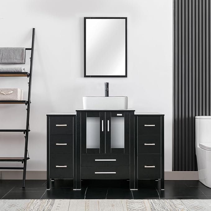 eclife 48" Modern Bathroom Vanity Sink Combo Freestanding Cabinet by eclife