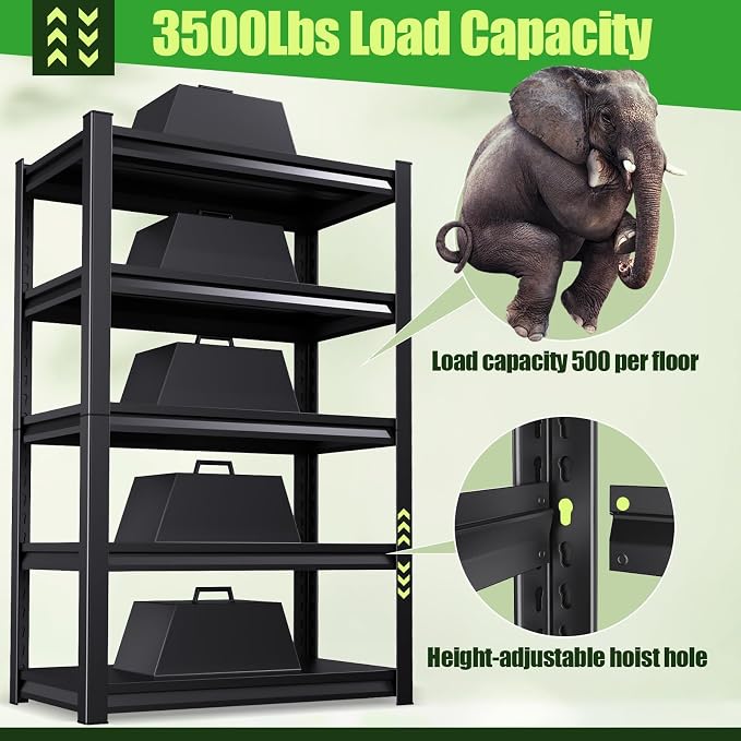 Garage Shelving, Heavy Duty Garage Storage Shelves, Metal Shelving Unit - Image 6