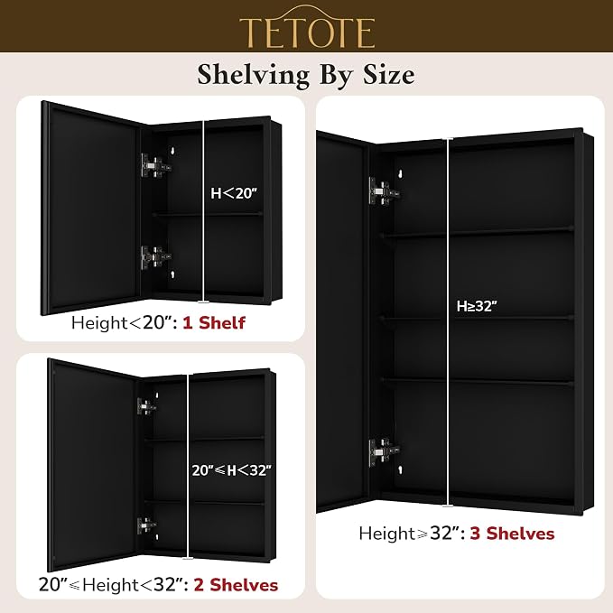 TETOTE 14 x 18 Medicine Cabinet - Image 8
