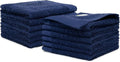 100% Cotton Washcloths Set 13” x 13” | Dark Grey Towels | Set of 12 Ultra Soft by Weidemans