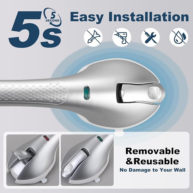 Shower Grab Bar 2 PCS Suction Grab Bars - Image 4