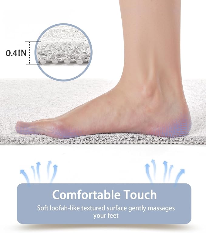 Non Slip Shower Mats for Inside Shower, 16x24 Inch, Anti-Slip Bathtub Mats for - Image 4