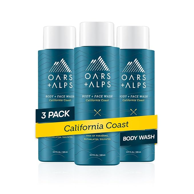 Oars + Alps Body and Face Wash for Men, Mens Body Wash & Face Cleanser by OarsAlps