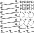 Blulu 30 Pcs Bathroom Hardware Set, Stainless Steel Towel Bar Set Includes 16 by Blulu