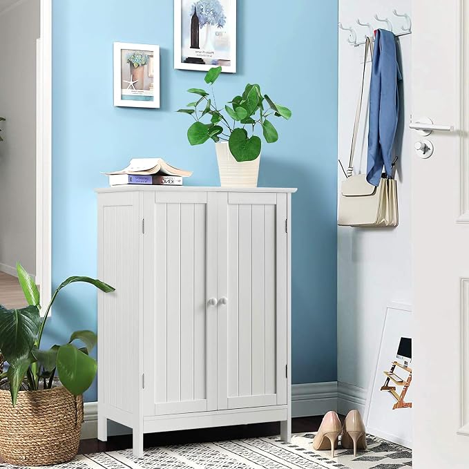 Tangkula Bathroom Floor Cabinet, Freestanding Storage Cabinet - Image 5