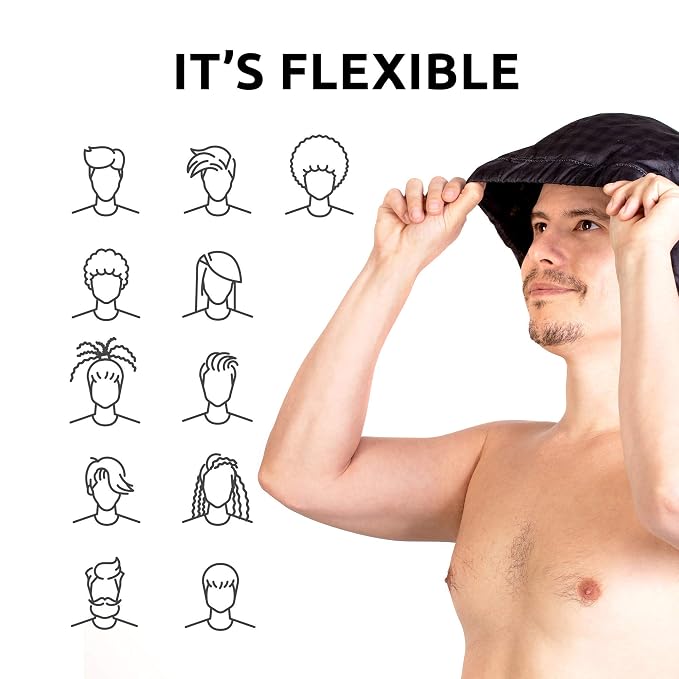 Shower Cap for Men. Stay dry, stay manly. For dreadlocks, curls and man-buns. - Image 7