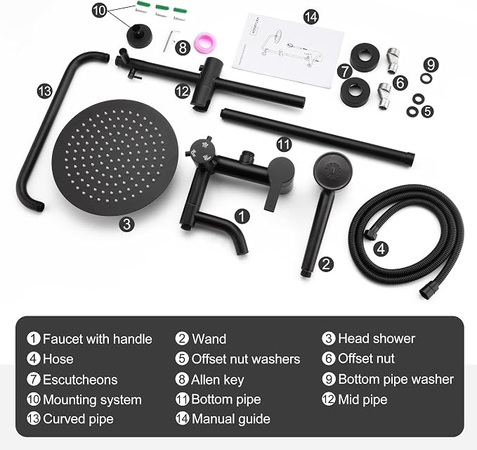 Shower Faucet - Shower Faucets Sets Complete, Shower System - Outdoor Shower - Image 9