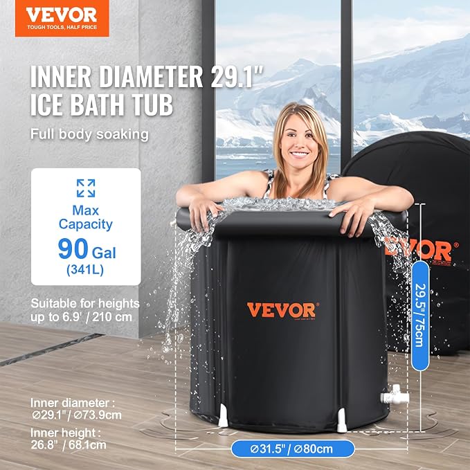 VEVOR Ice Bath Tub, Cold Water Therapy Plunge Tub - Image 2