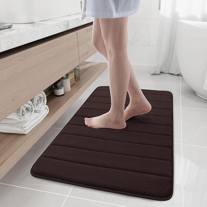 Buganda Memory Foam Bath Mat, Ultra Soft and Non-Slip Bathroom Rugs, Water by Buganda