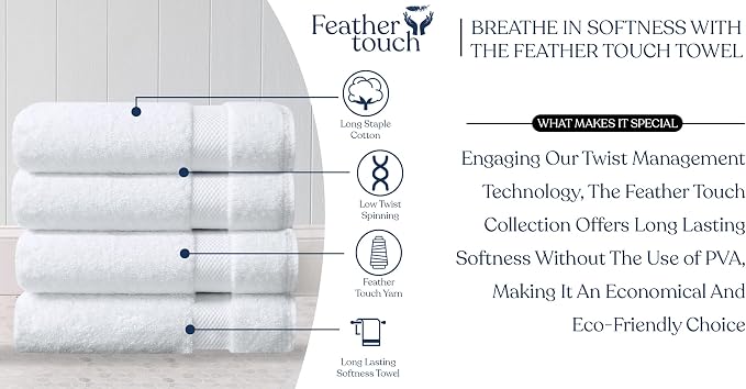 Delara Organic Cotton Luxuriously Plush Bath Sheet Pack of 4 | GOTS & OEKO-TEX - Image 8