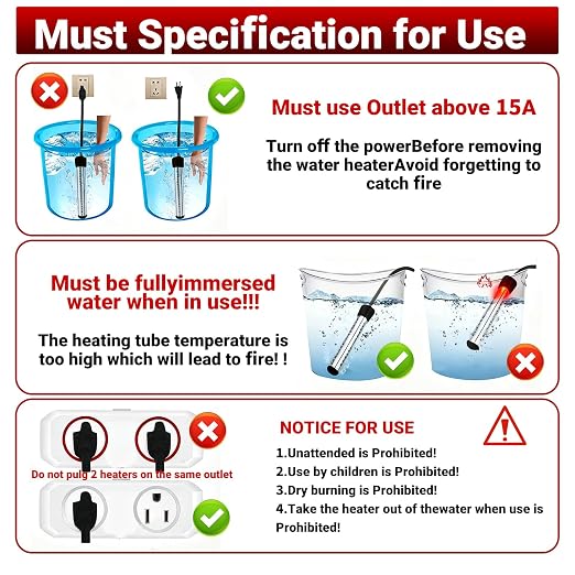 Immersion Water Heater, Anti-scalding Bucket Heater - Image 7