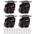 Skelang 4 Pcs Leveling Machine Caster, Retractable Plate Caster Wheel by Skelang