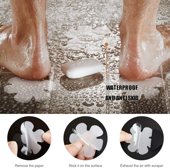 24PCS Original Bathtub Stickers Non-Slip, Safety Shower Treads Adhesive - Image 4