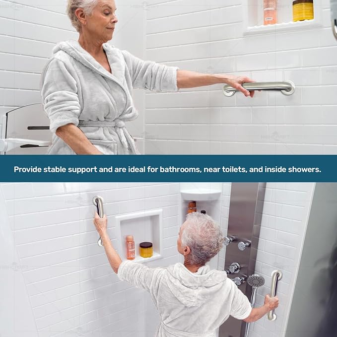 HIGHCRAFT Grab Bar for Bathtubs and Showers, Shower Grab Bars for Seniors and - Image 7