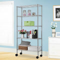 5 Tier Storage Racks Shelving, Heavy Steel Pantry Shelves, Adjustable Wire by Unknown