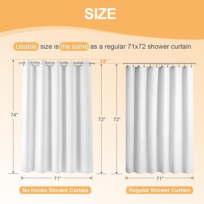 River Dream Cotton Blend No Hook Shower Curtain - Image 7
