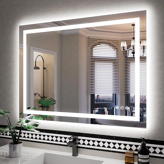 ISKM 40'' x 30'' LED Mirror for Bathroom Lighted Vanity Mirror for Wall Front by ISKM-IStillKeepMovin
