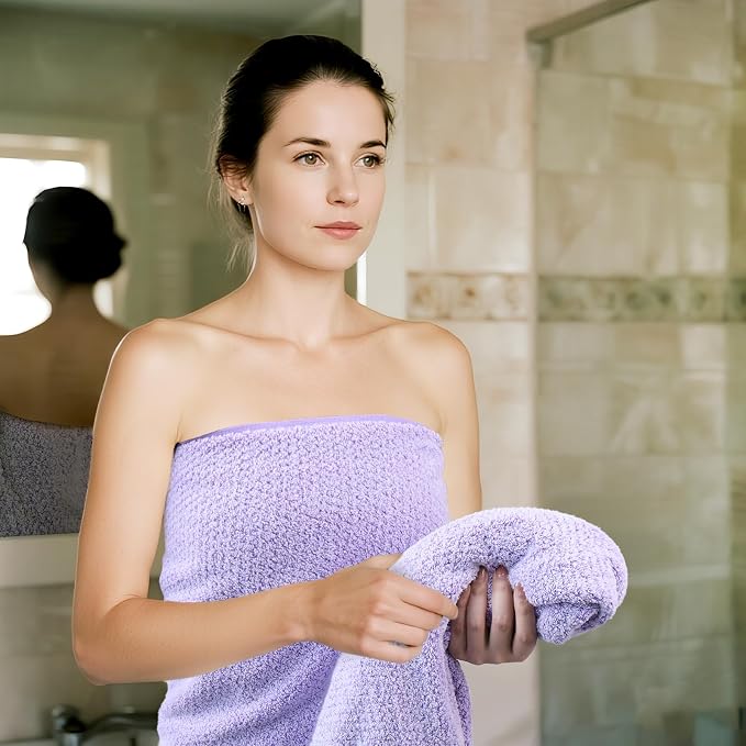 Everplush Diamond Collection Oversized Bath Towel – 1 Pieces, Super Soft & - Image 4