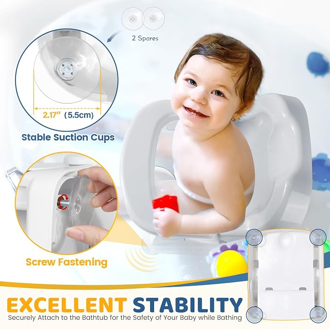 Orzbow Baby Bath Seat for Babies Sitting Up, Bath Seats for Babies 6-12-24 - Image 3