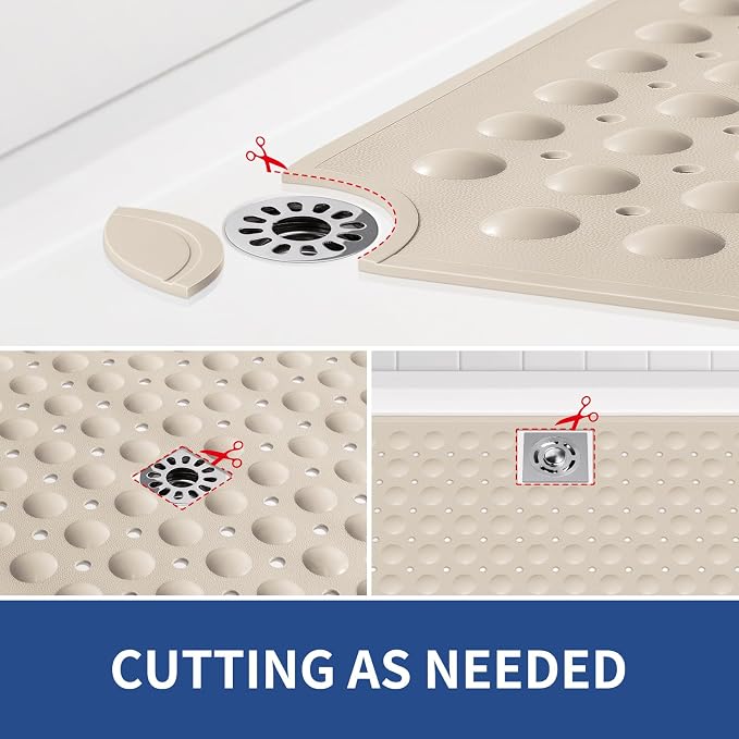 OTHWAY Extra Large Shower Mat 47"x 32", TPE Non Slip Shower Mat - Image 6