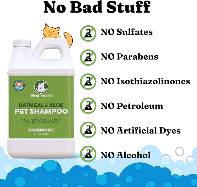 Dog Shampoo with Oatmeal, Aloe Vera, Jojoba Oil, Vitamin E - Image 5