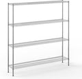 14" Deep x 72" Wide x 74" Height Wire Shelving Kit | 4-Tier | NSF Commercial by Regal+Altair