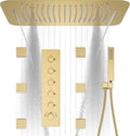 Brushed Gold Shower System Thermostatic Shower Faucet by KATAIS