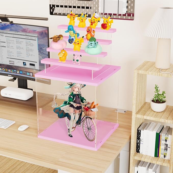 Choowin 5 Tier Clear Acrylic Lighted Display Case - Image 4