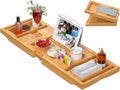 Artmalle Bathtub Caddy Tray for Tub, Foldable Bamboo Bath Table Tray by Artmalle